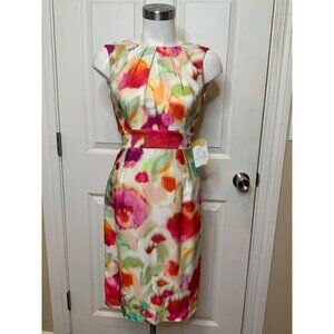 Kate Spade New York Pastel Watercolor Sheath Dress, Size 00